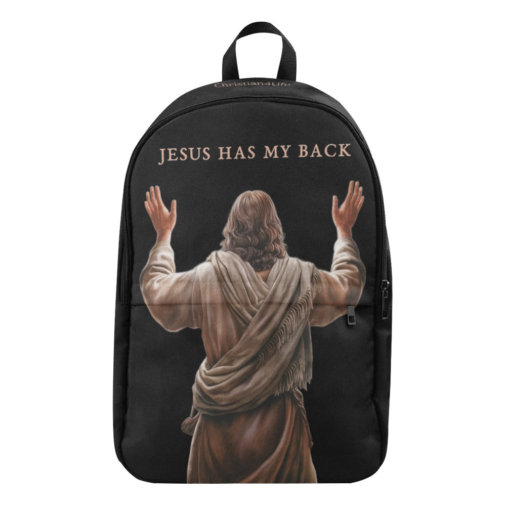 "Jesus Has My Back" Christian Backpack- with Bible Quotes