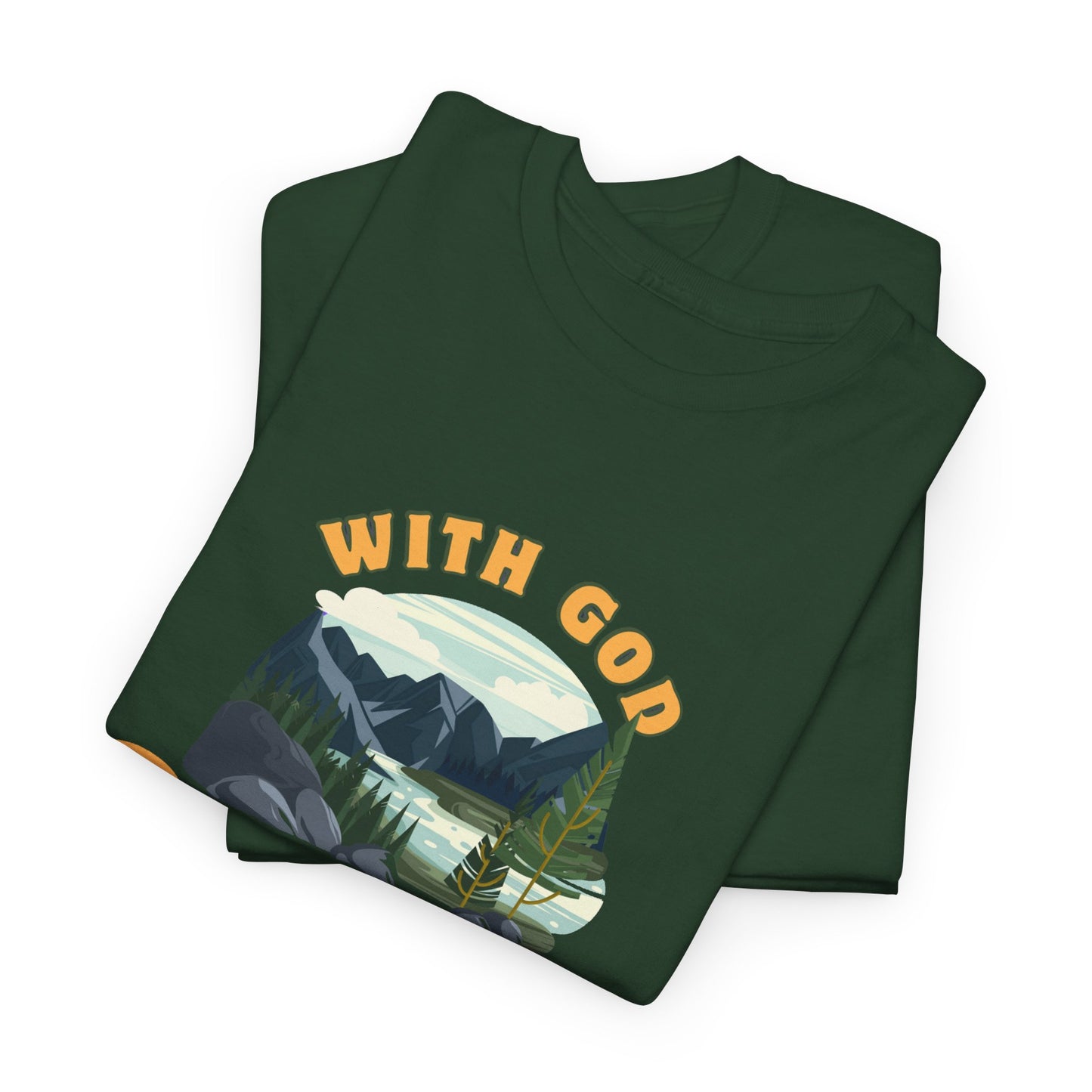 Unisex "With God Nature doesn't need a mother" Heavy Cotton Christian Tee