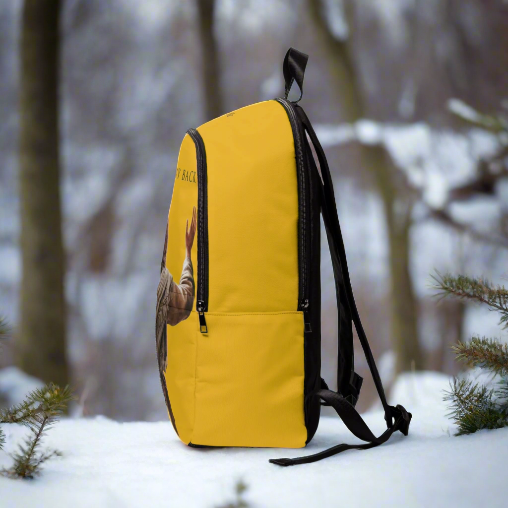 ’Jesus Has My Back’ Christian Backpack (yellow) - One size - Bags