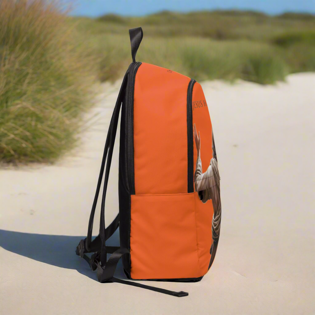 ’Jesus Has My Back’ Graphic design Christian Backpack (orange) - One size - Bags