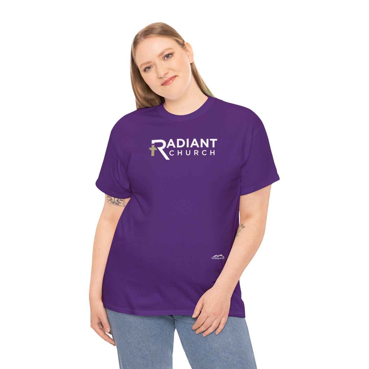 Radiant Church Unisex Cotton Tee | Comfortable Casual Wear, Faith-Based Apparel, Church Events, Gift for Believers, Everyday Style