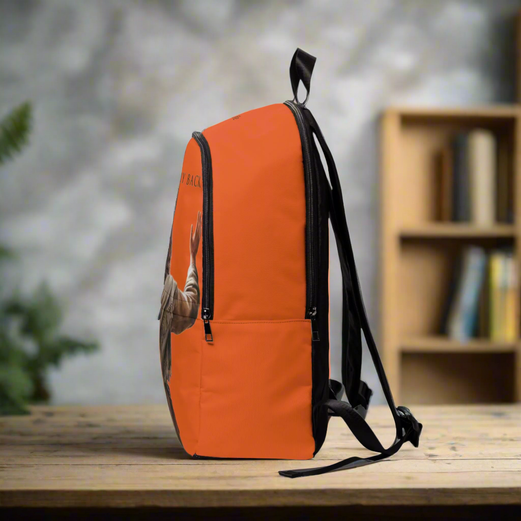 ’Jesus Has My Back’ Graphic design Christian Backpack (orange) - One size - Bags