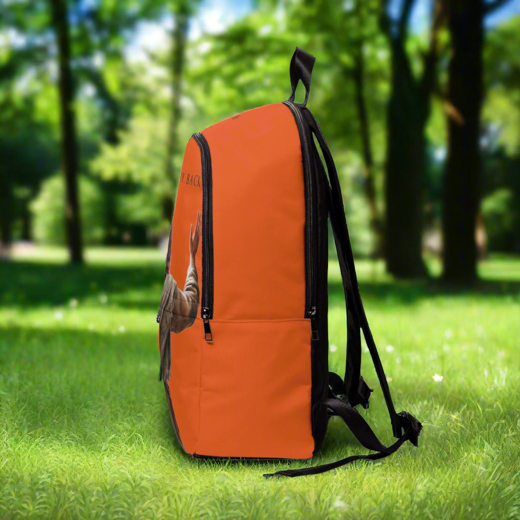 ’Jesus Has My Back’ Graphic design Christian Backpack (orange) - One size - Bags