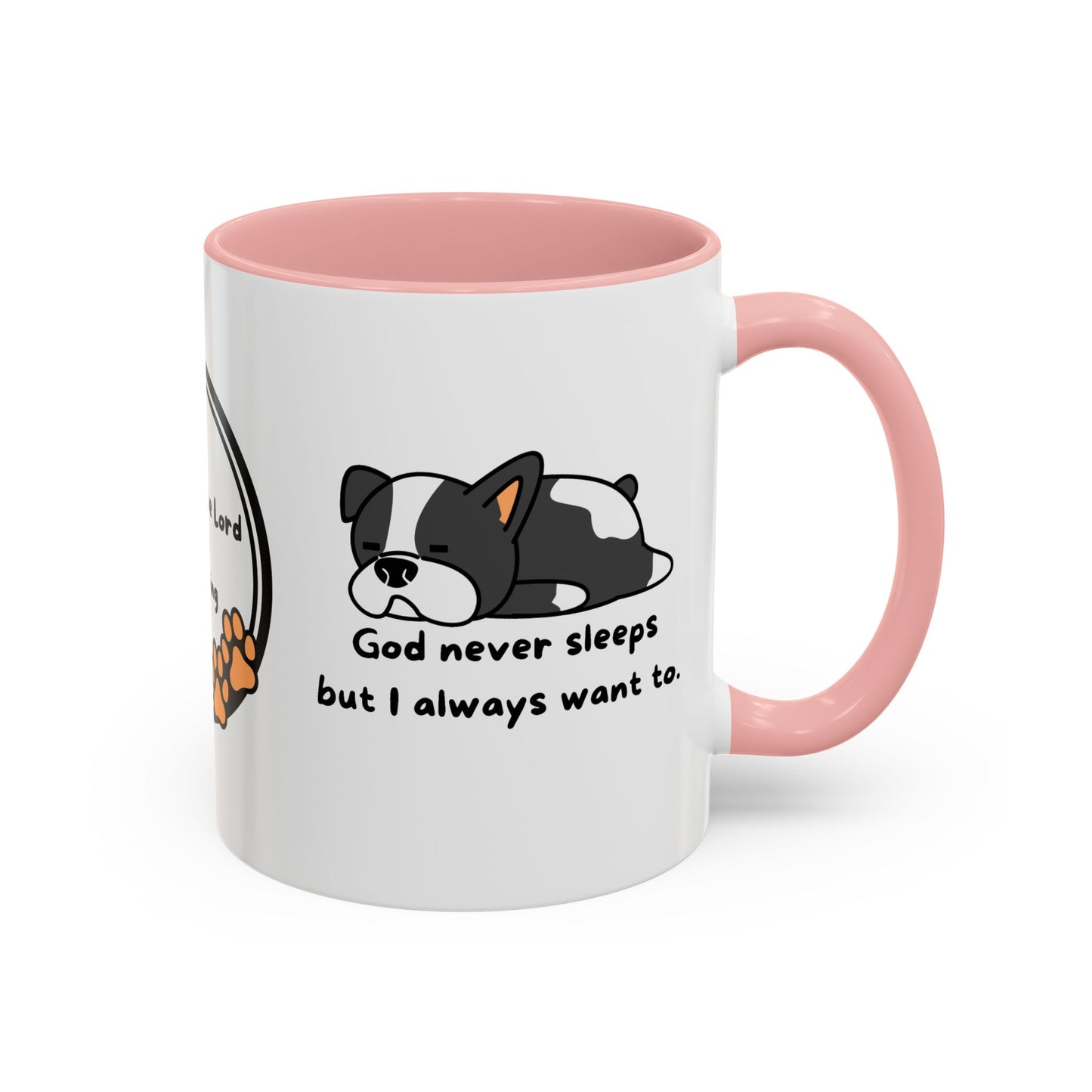 Christian ’God never sleeps’ 11 oz and 15oz Accent Mug multiple colors Christian Mug - Mug