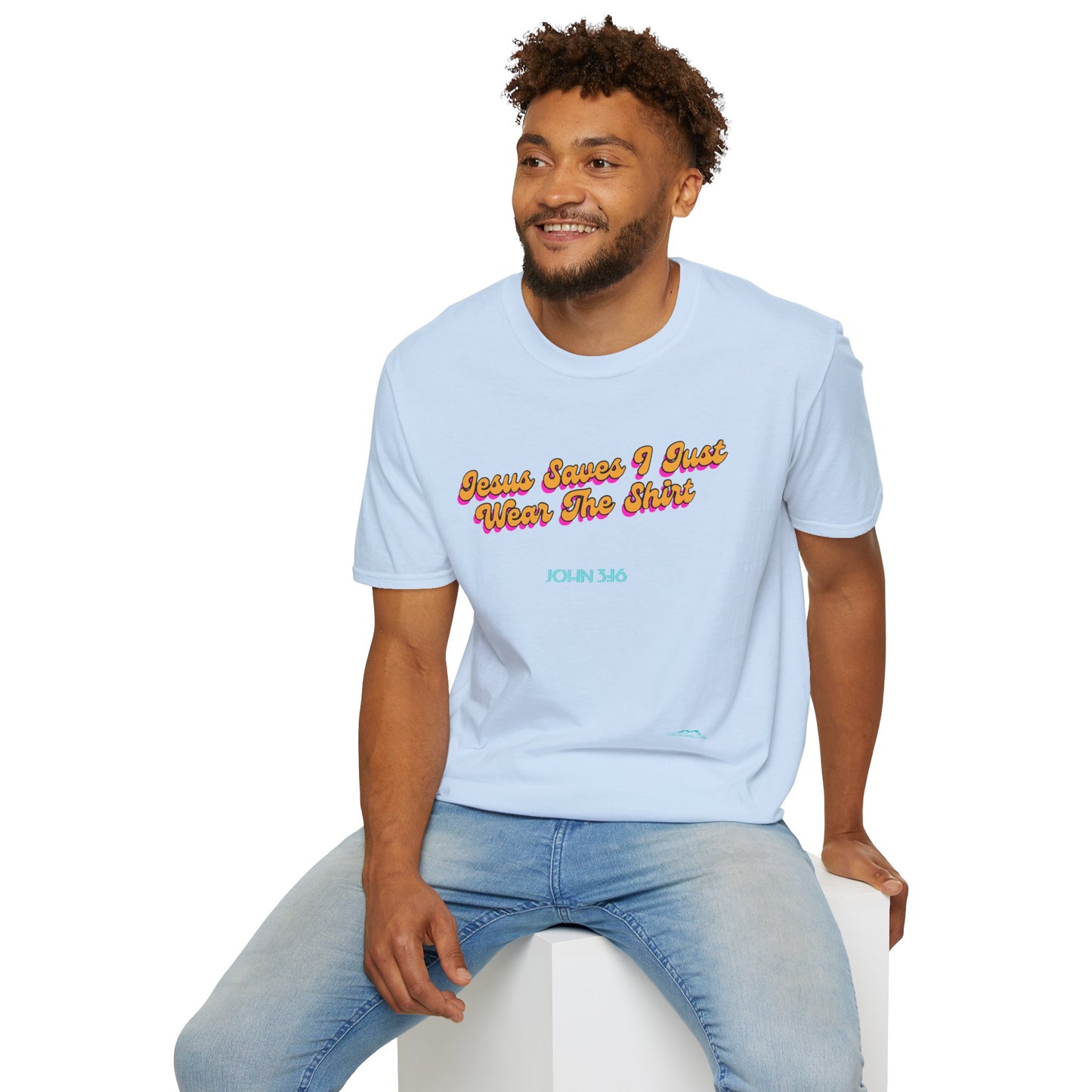 "Jesus Saves, I just Wear the Shirt" Unisex Cotton Softstyle T-Shirt