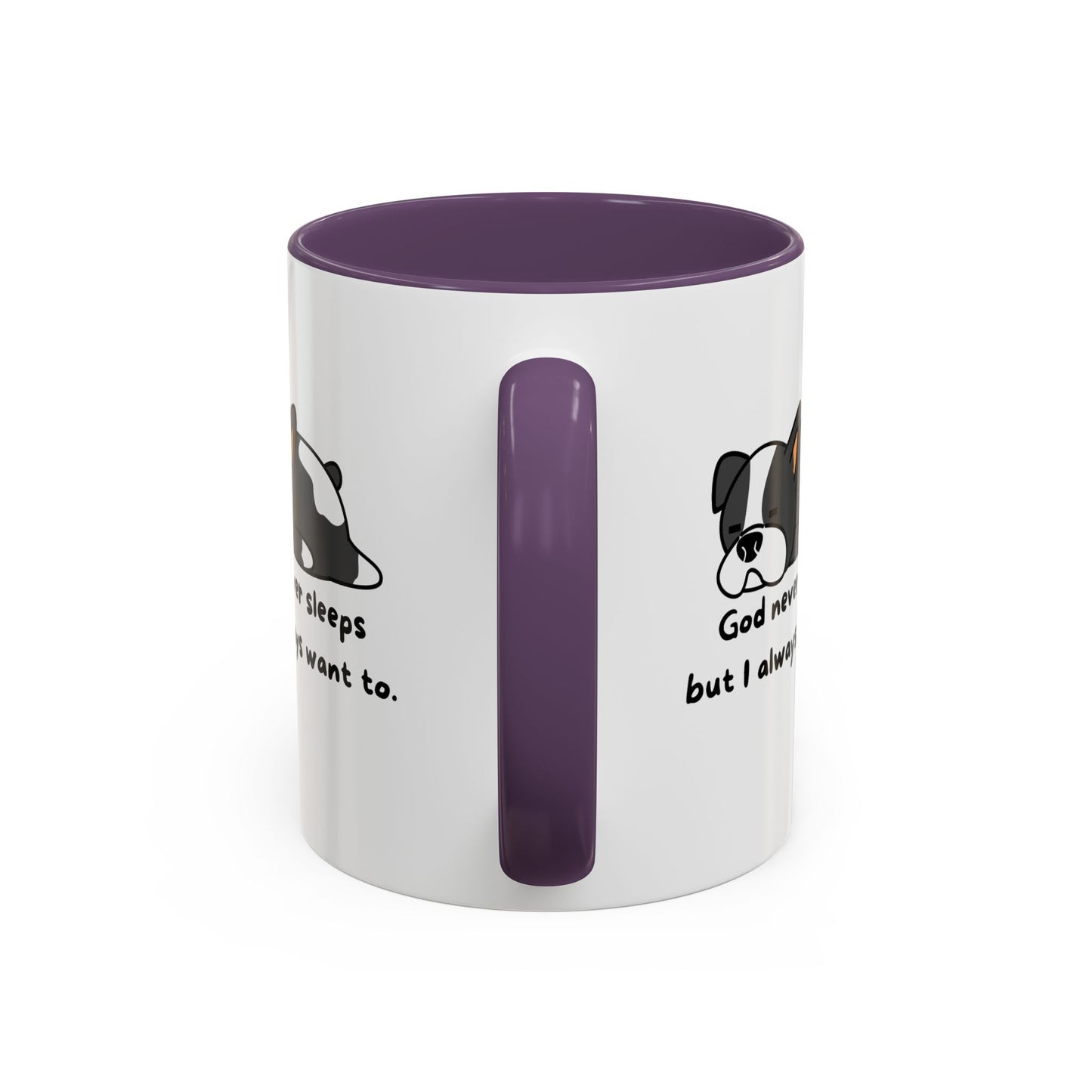 Christian ’God never sleeps’ 11 oz and 15oz Accent Mug multiple colors Christian Mug - Mug