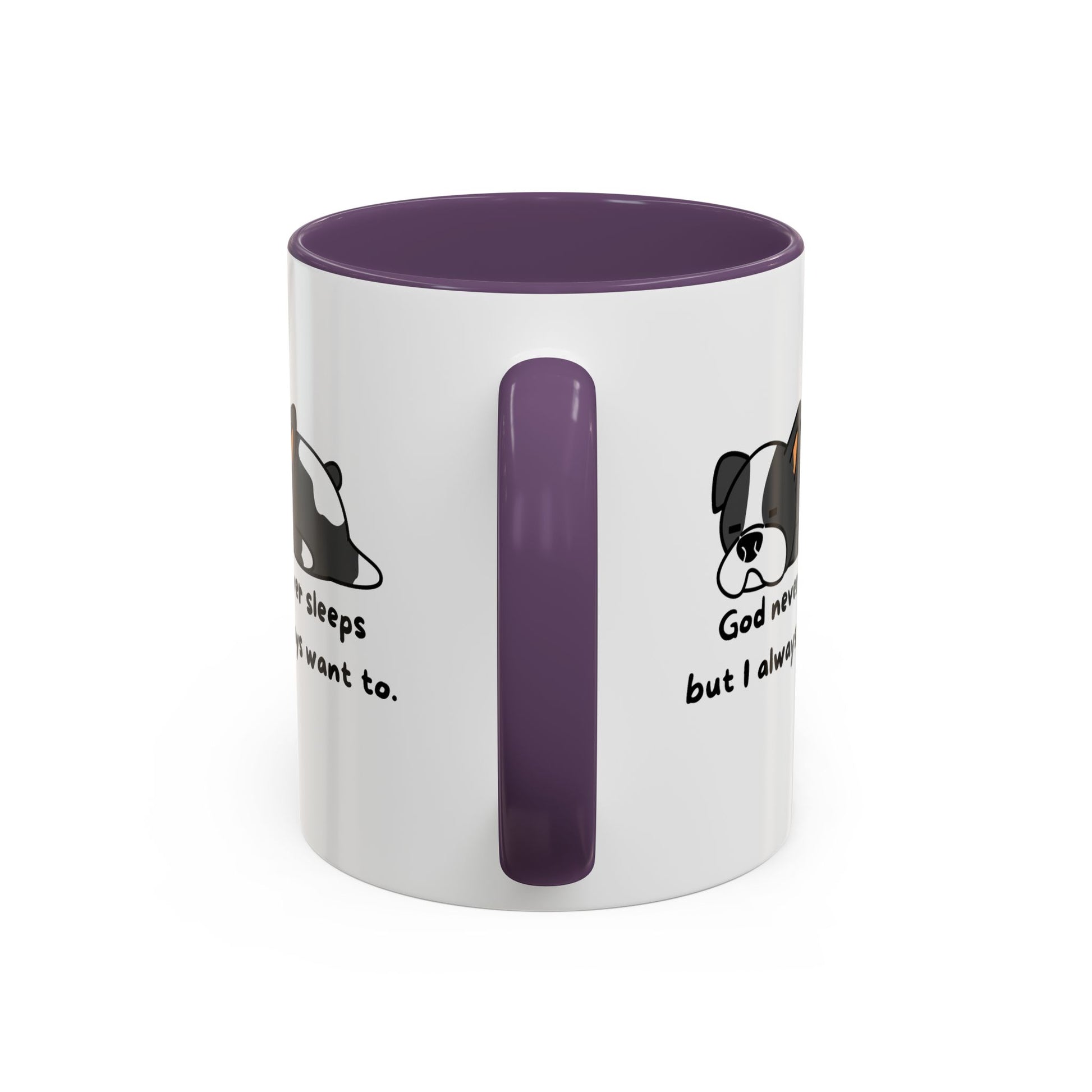 Christian ’God never sleeps’ 11 oz and 15oz Accent Mug multiple colors Christian Mug - Mug