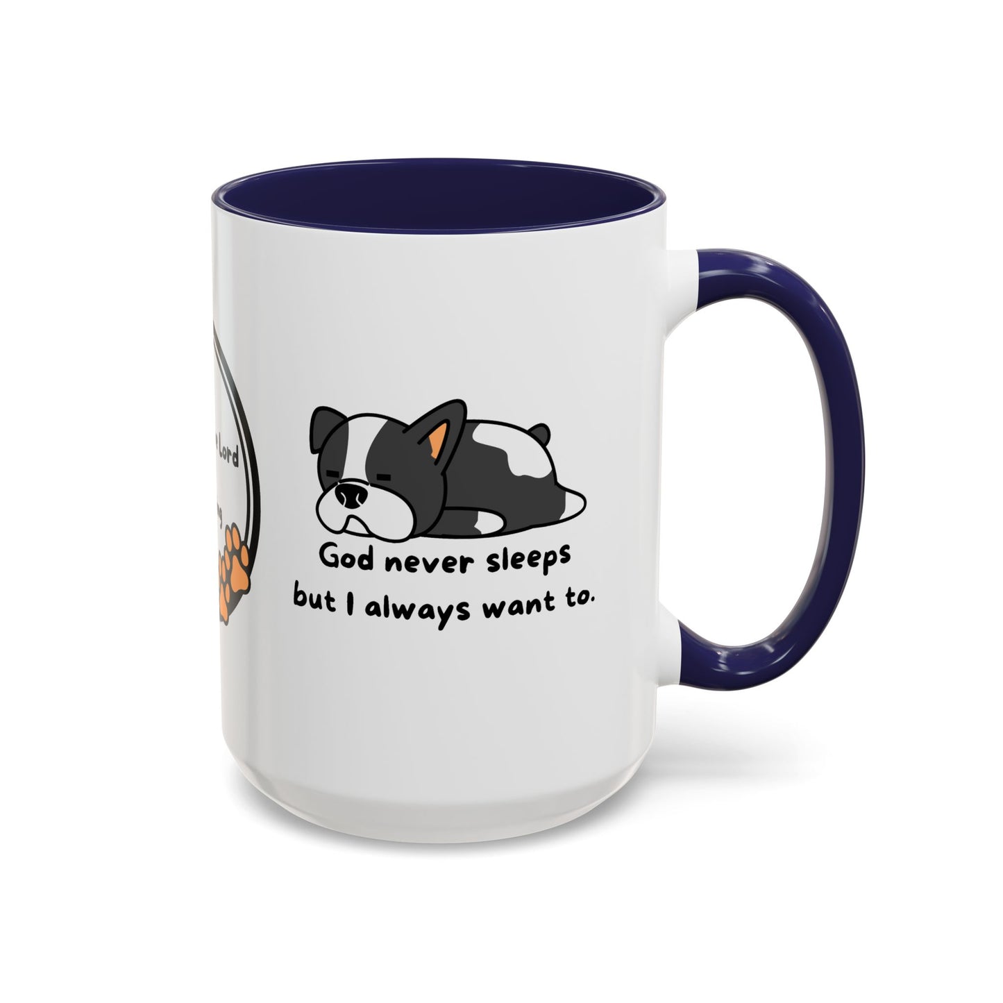 Christian ’God never sleeps’ 11 oz and 15oz Accent Mug multiple colors Christian Mug - Mug