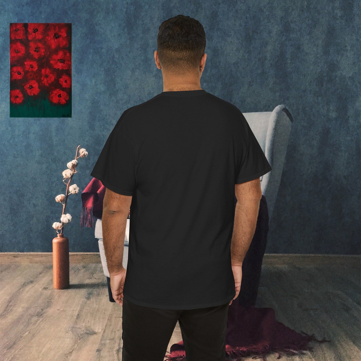 Christian Dad T-shirt ’Fatherhood: Powered by Prayer’ Heavy Cotton - T-Shirt