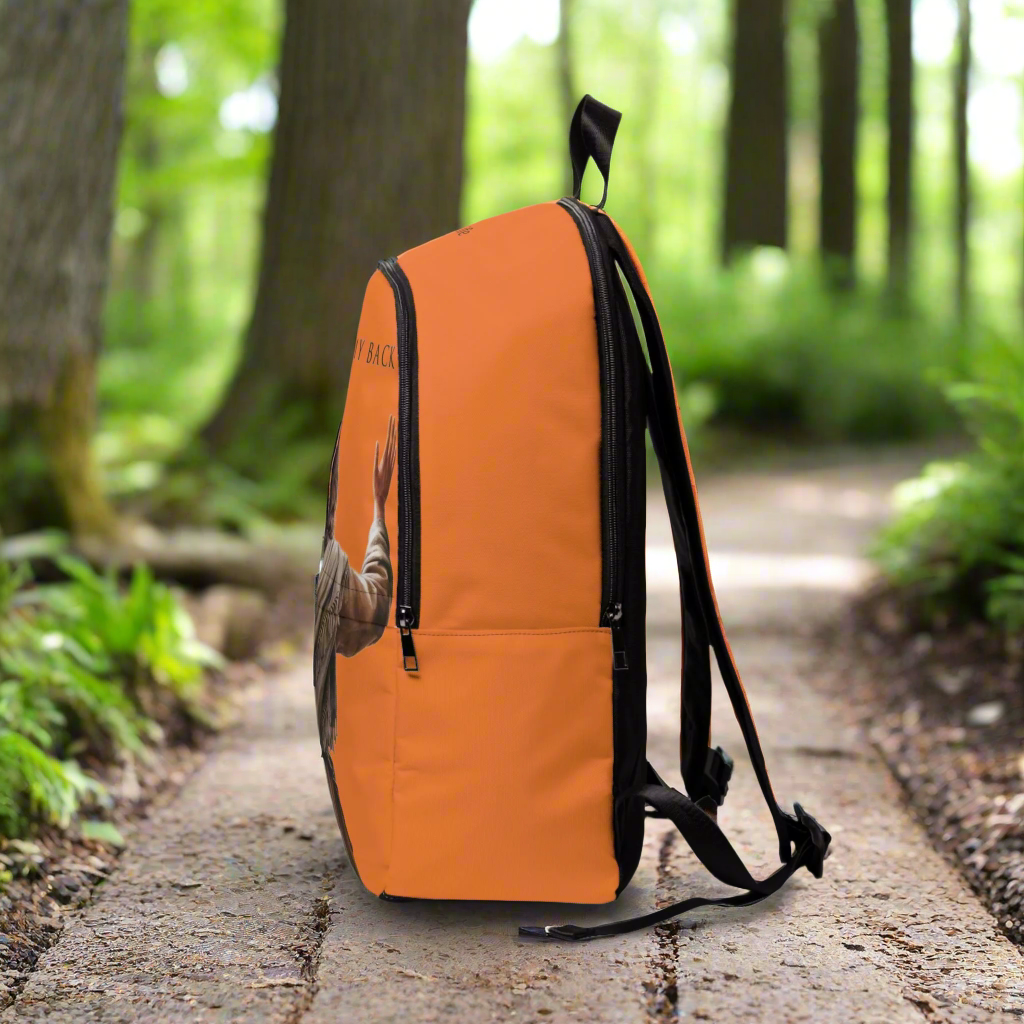 ’Jesus Has My Back’ Graphic design Christian Backpack (crusta warm orange) - One size - Bags