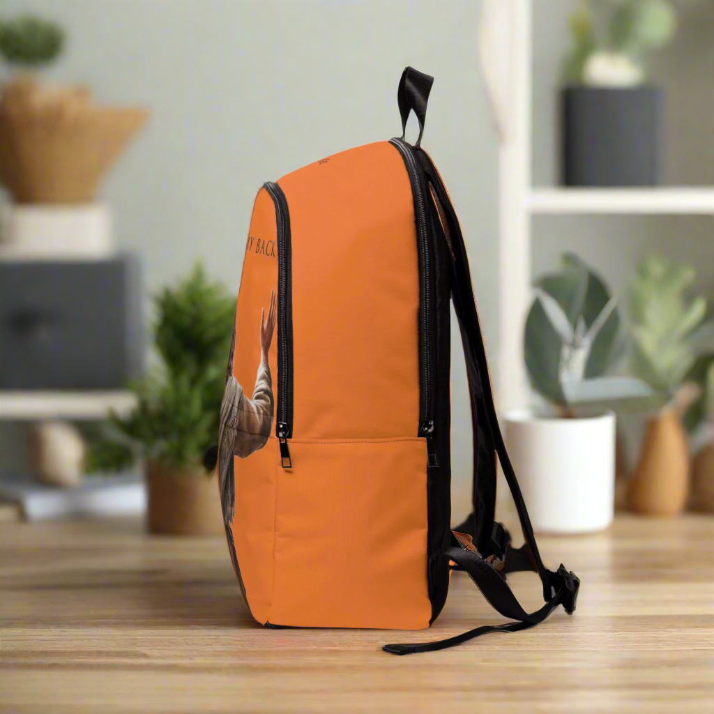 ’Jesus Has My Back’ Graphic design Christian Backpack (crusta warm orange) - One size - Bags