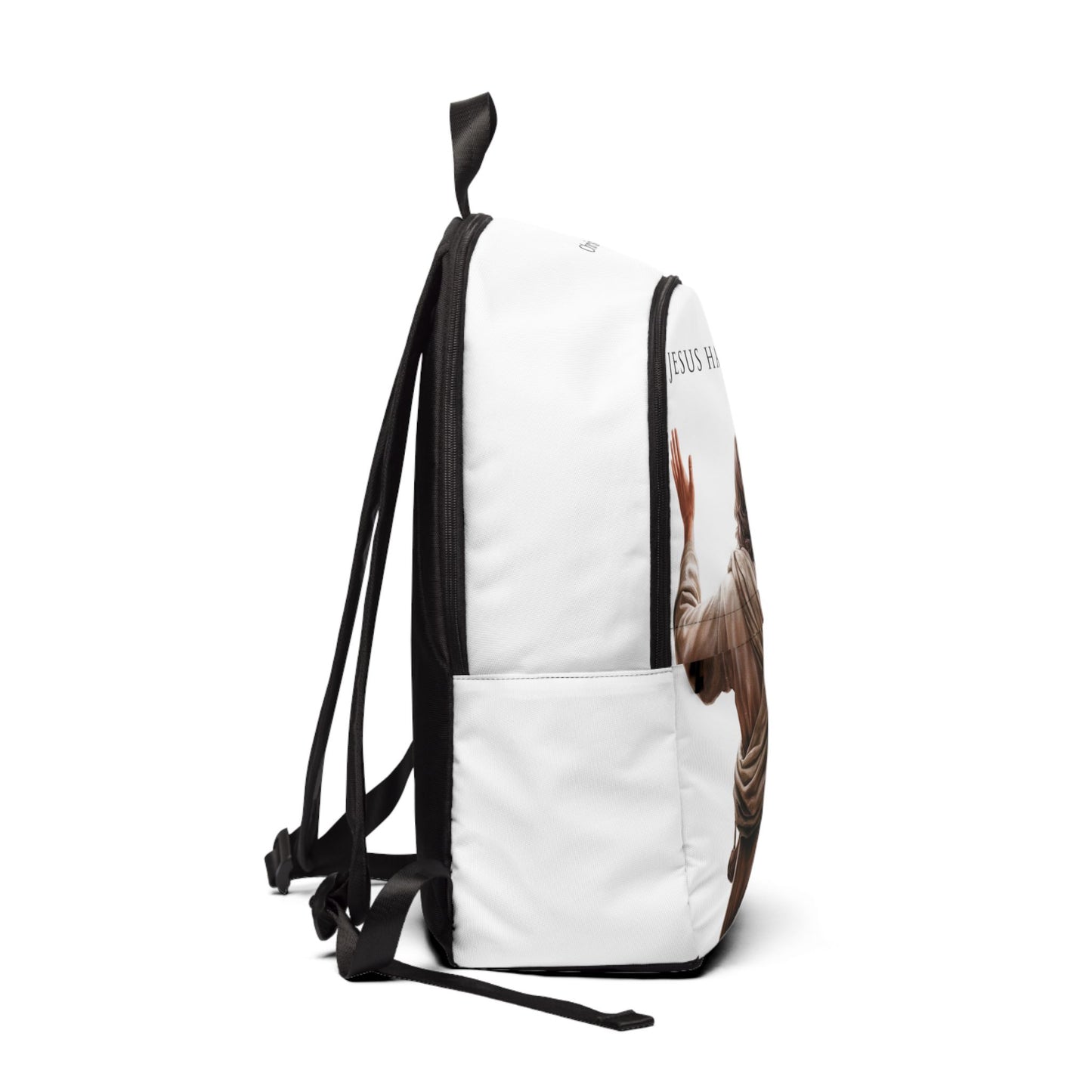 ’Jesus Has My Back’ Graphic design Christian Backpack (white) - One size - Bags
