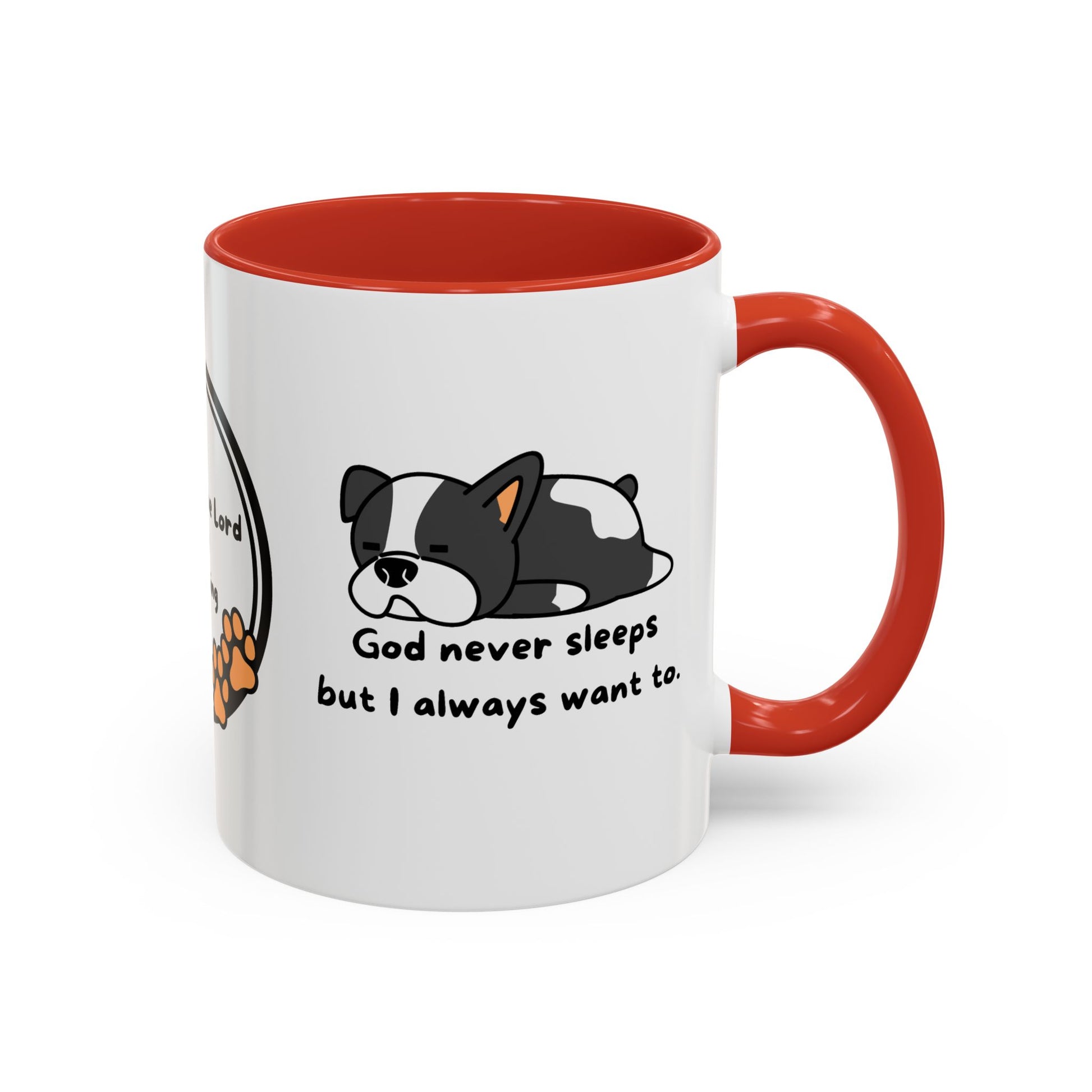 Christian ’God never sleeps’ 11 oz and 15oz Accent Mug multiple colors Christian Mug - Mug