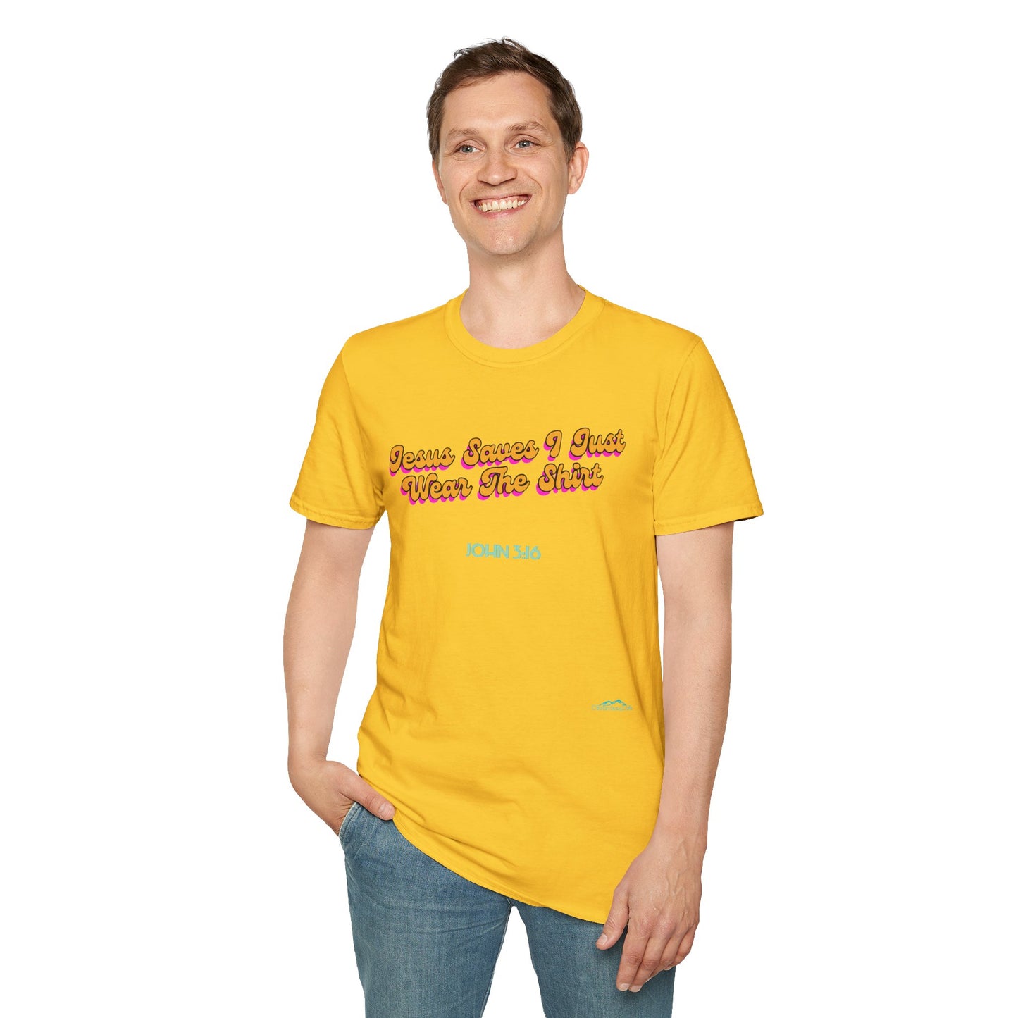"Jesus Saves, I just Wear the Shirt" Unisex Cotton Softstyle T-Shirt