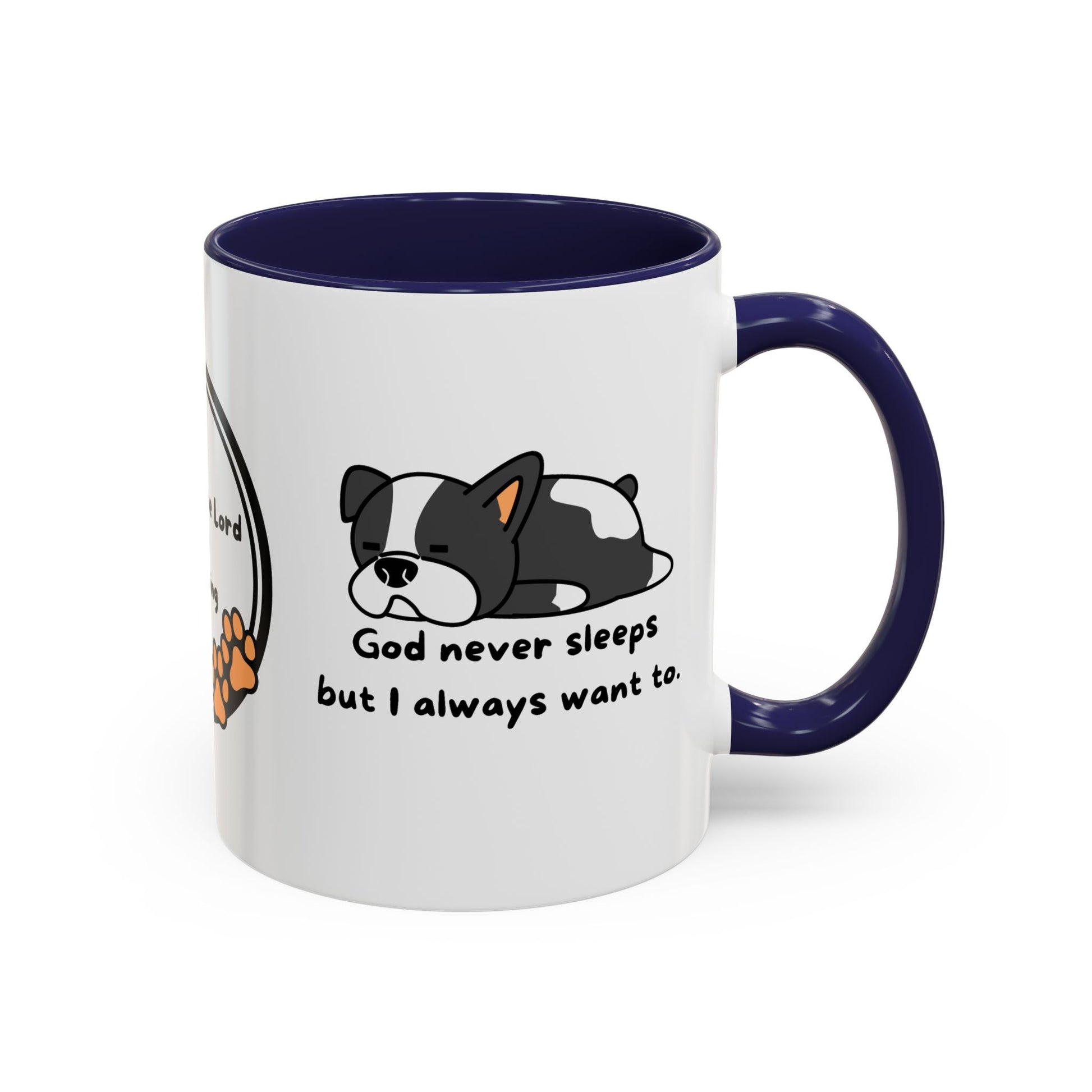 Christian ’God never sleeps’ 11 oz and 15oz Accent Mug multiple colors Christian Mug - Mug