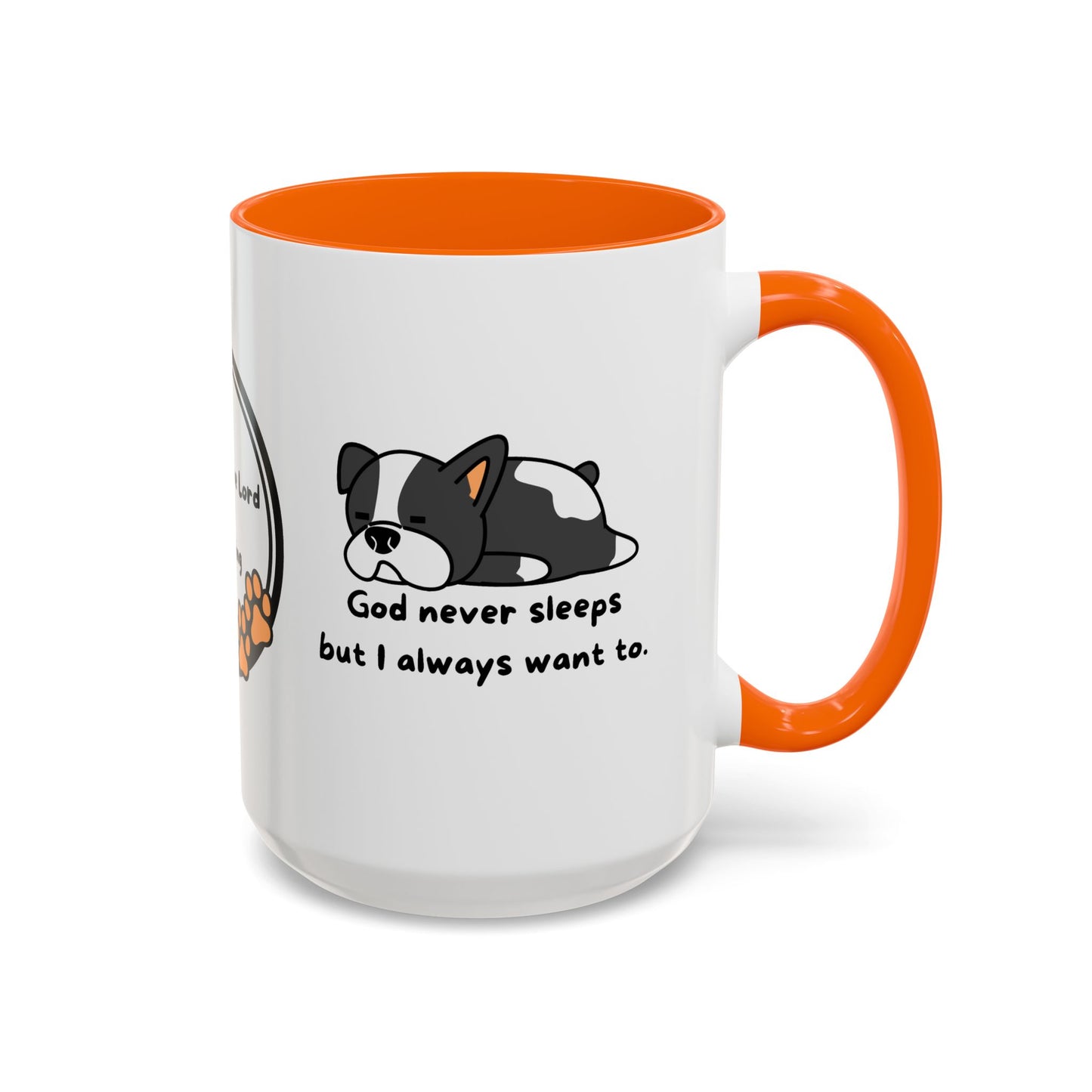 Christian ’God never sleeps’ 11 oz and 15oz Accent Mug multiple colors Christian Mug - Mug