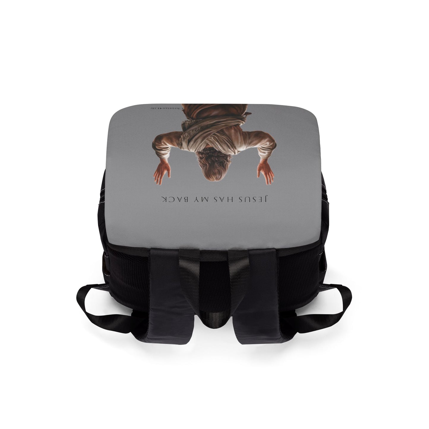 ’Jesus Has My Back’ Unisex Casual Shoulder Backpack Backpack-Purse (grey) - One size - Bags