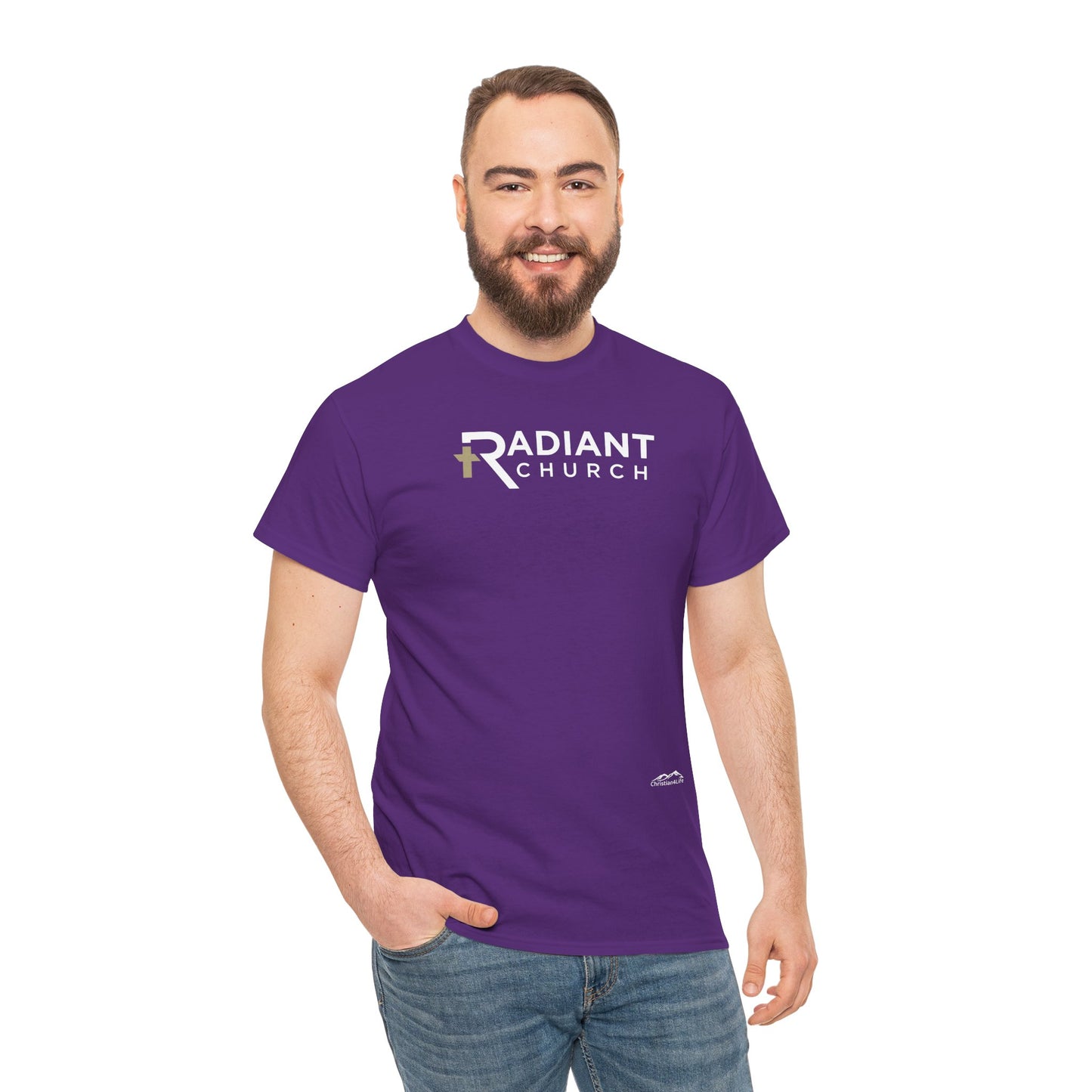 Radiant Church Unisex Cotton Tee | Comfortable Casual Wear, Faith-Based Apparel, Church Events, Gift for Believers, Everyday Style