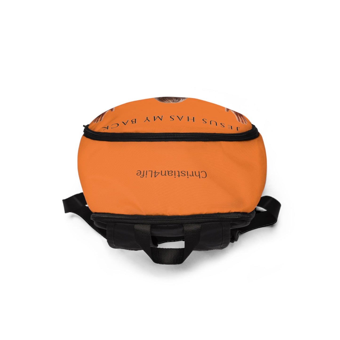 ’Jesus Has My Back’ Graphic design Christian Backpack (crusta warm orange) - One size - Bags