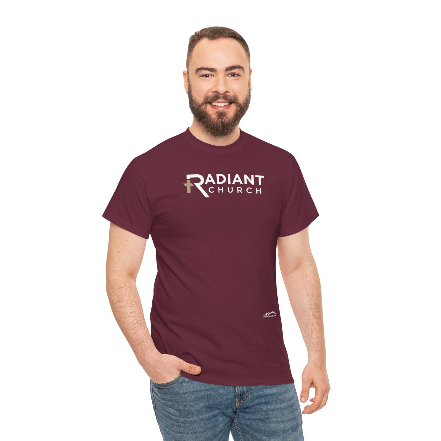 Radiant Church Unisex Cotton Tee | Comfortable Casual Wear, Faith-Based Apparel, Church Events, Gift for Believers, Everyday Style