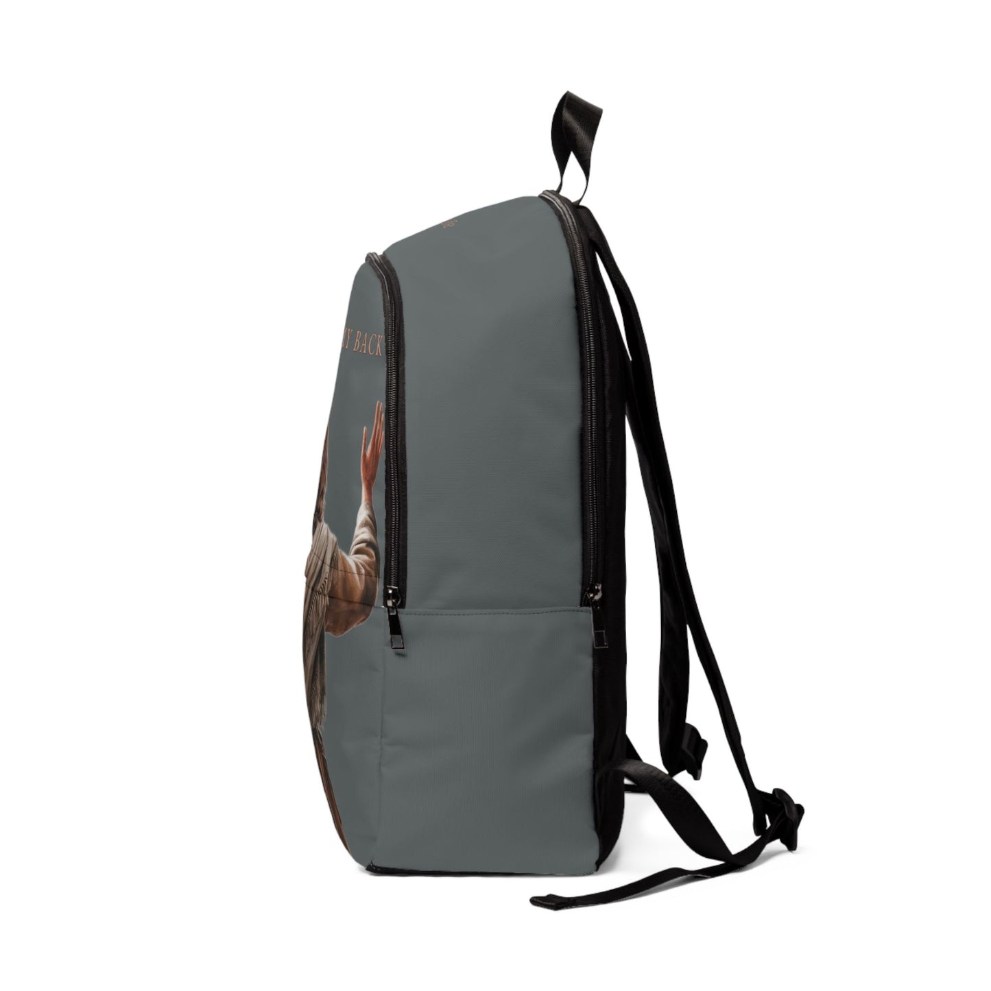 ’Jesus Has My Back’ Graphic design Christian Backpack (dark grey) - One size - Bags