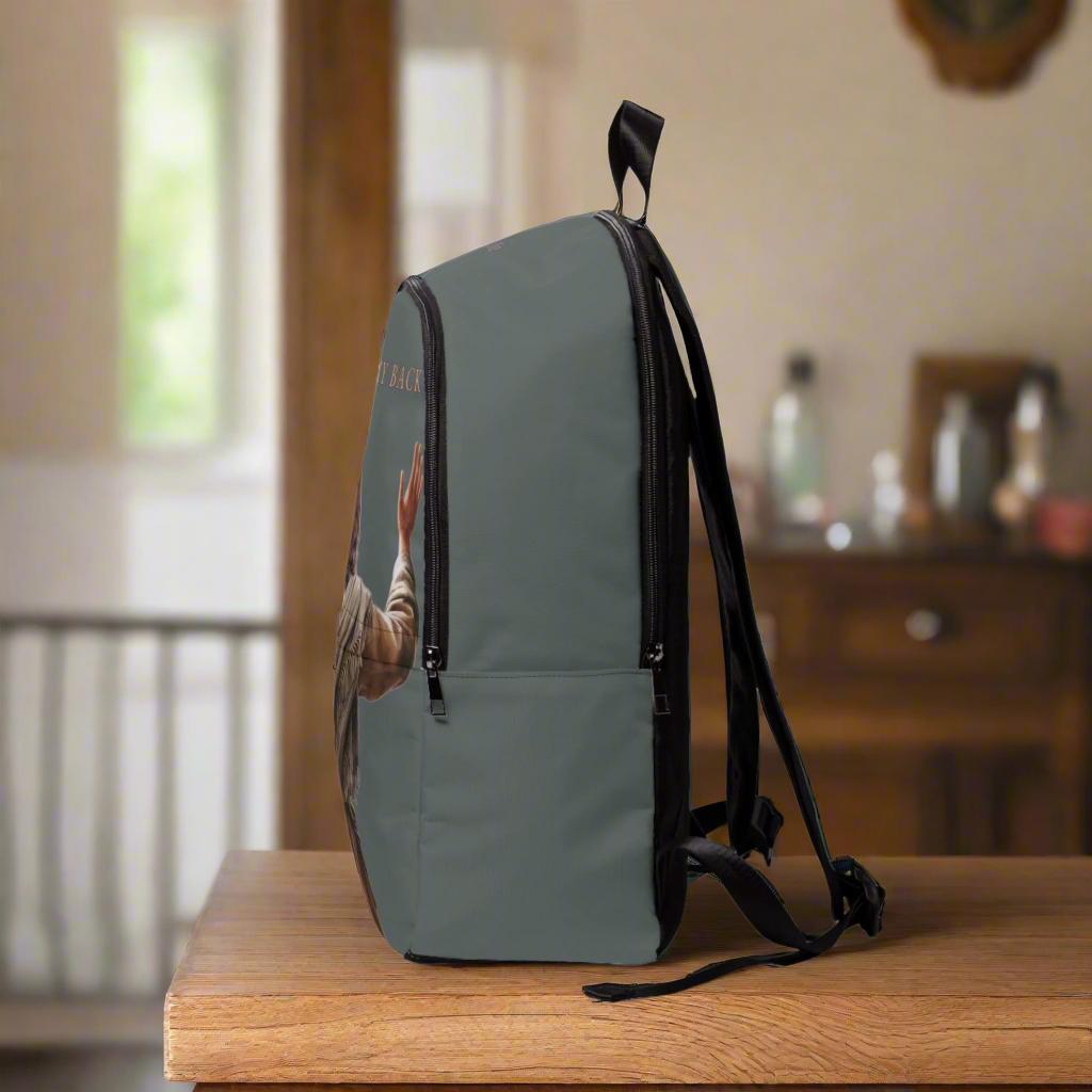 ’Jesus Has My Back’ Graphic design Christian Backpack (dark grey) - One size - Bags