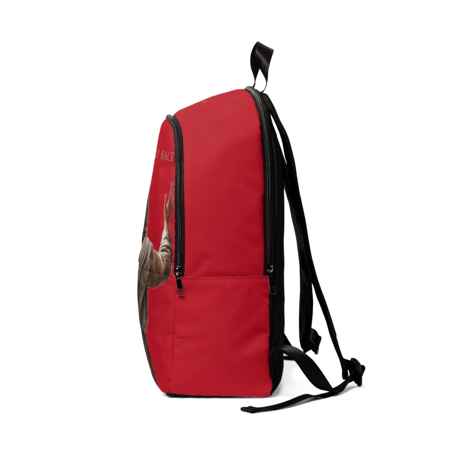 ’Jesus Has My Back’ Graphic design Christian Backpack (dark red) - One size - Bags
