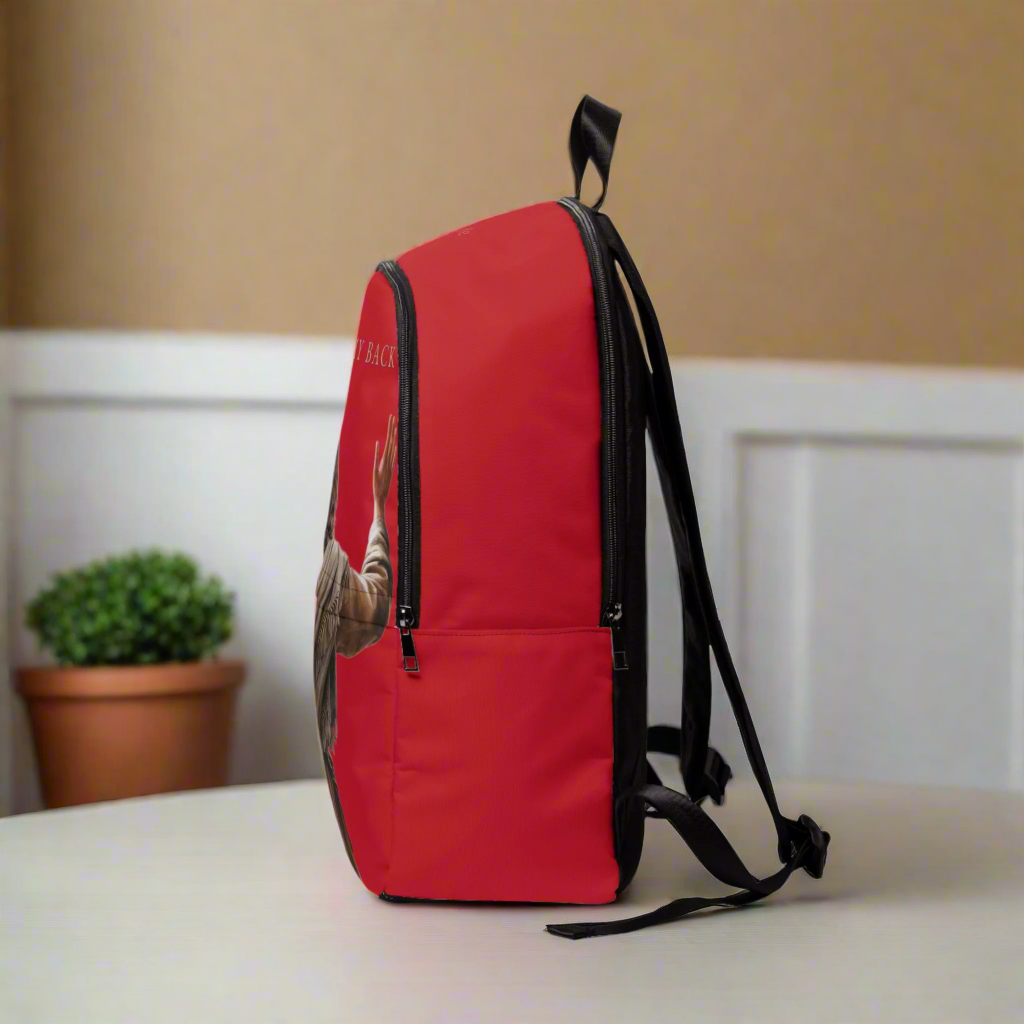 ’Jesus Has My Back’ Graphic design Christian Backpack (dark red) - One size - Bags