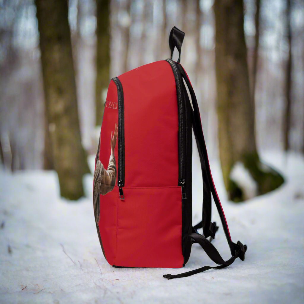 ’Jesus Has My Back’ Graphic design Christian Backpack (dark red) - One size - Bags