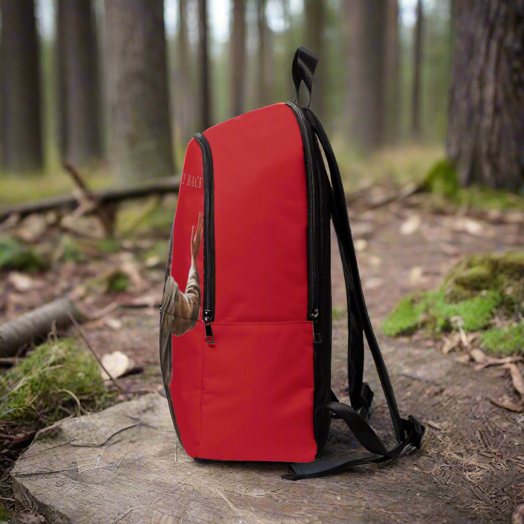 ’Jesus Has My Back’ Graphic design Christian Backpack (dark red) - One size - Bags