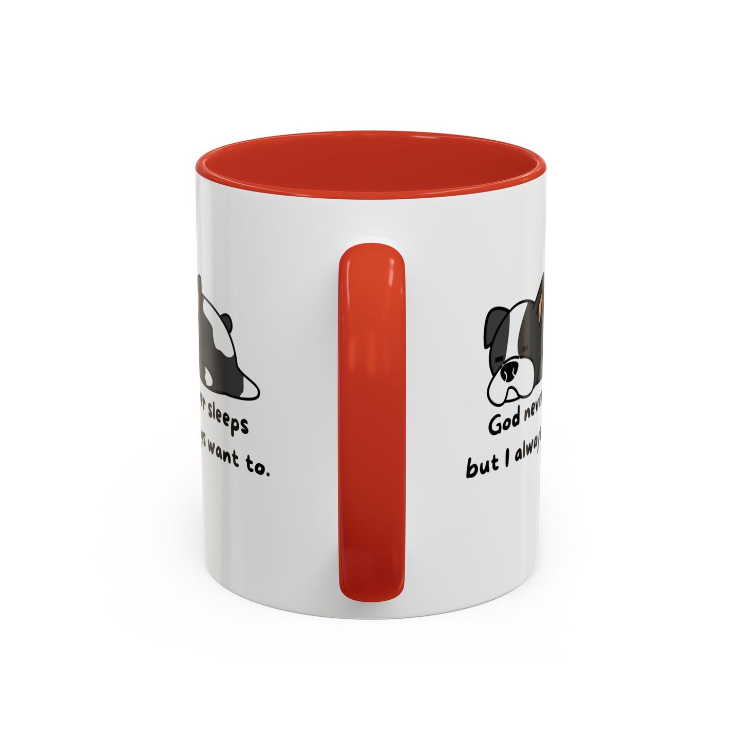 Christian ’God never sleeps’ 11 oz and 15oz Accent Mug multiple colors Christian Mug - Mug