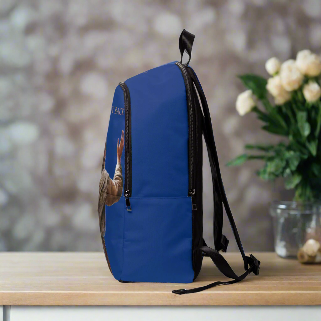 ’Jesus Has My Back’ design Christian Backpack (dark blue) - One size - Bags