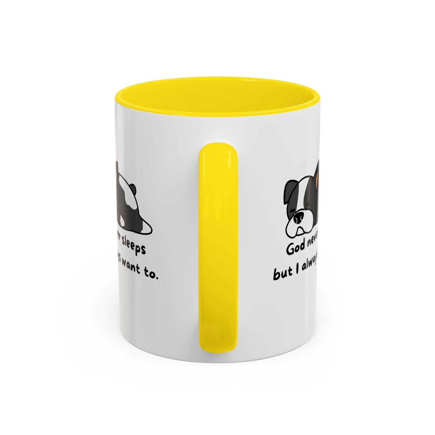 Christian ’God never sleeps’ 11 oz and 15oz Accent Mug multiple colors Christian Mug - Mug