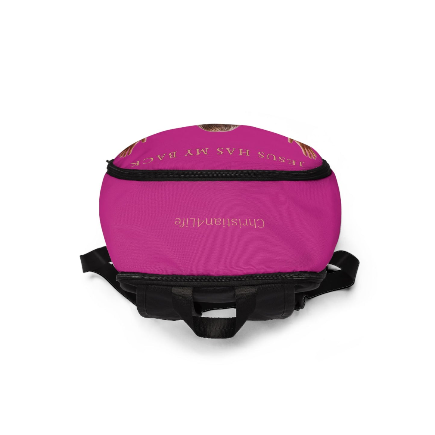 ’Jesus Has My Back’ Christian Backpack (pink) - One size - Bags