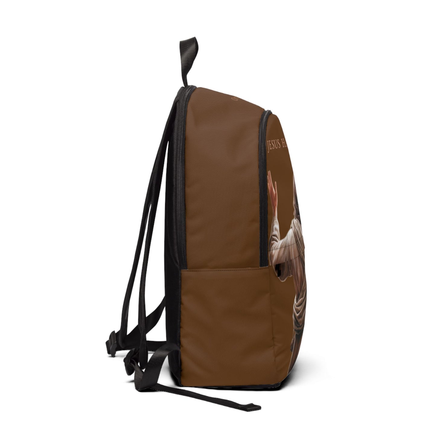 ’Jesus Has My Back’ Graphic design Christian Backpack (brown) - One size - Bags