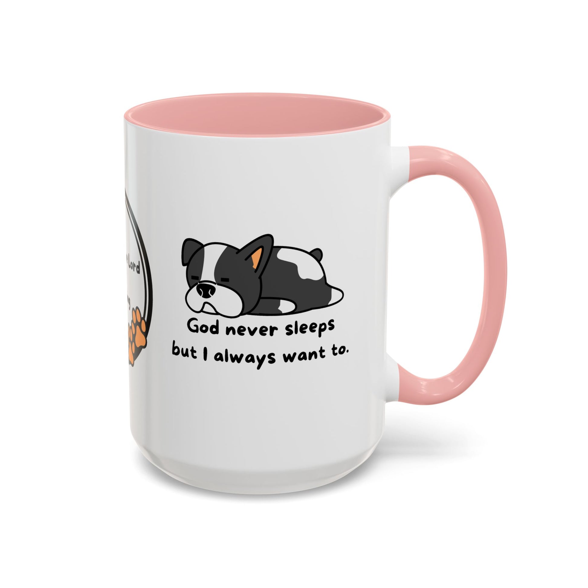 Christian ’God never sleeps’ 11 oz and 15oz Accent Mug multiple colors Christian Mug - Mug