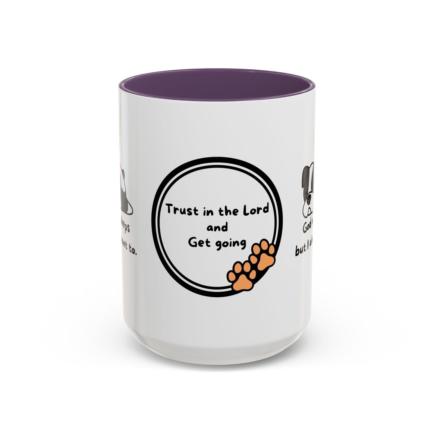 Christian ’God never sleeps’ 11 oz and 15oz Accent Mug multiple colors Christian Mug - Mug