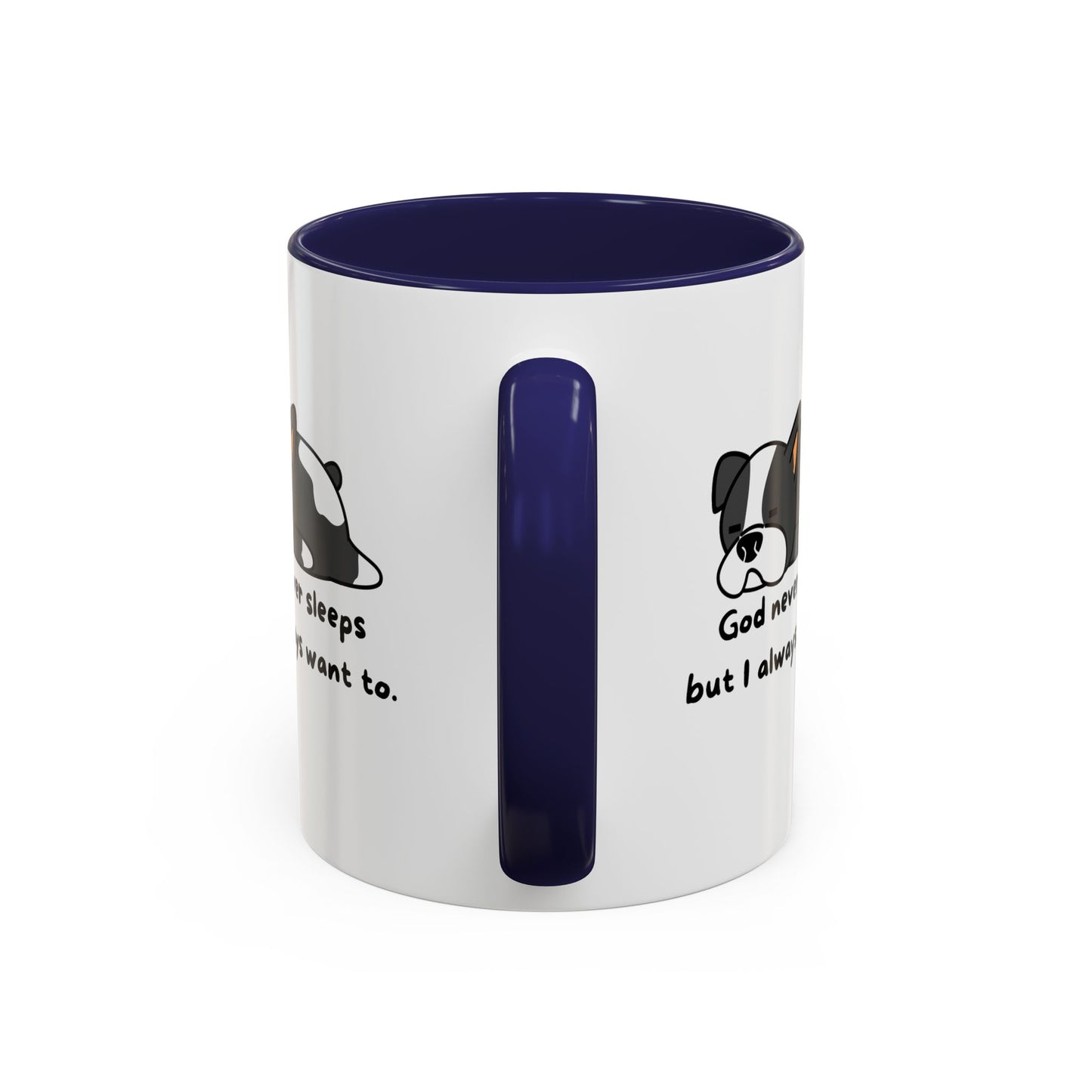 Christian ’God never sleeps’ 11 oz and 15oz Accent Mug multiple colors Christian Mug - Mug