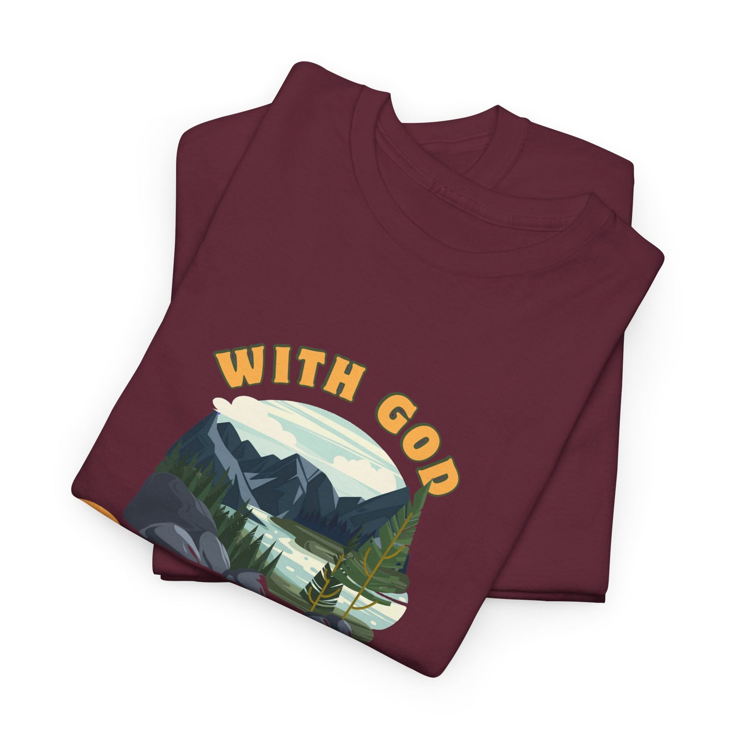 Unisex "With God Nature doesn't need a mother" Heavy Cotton Christian Tee
