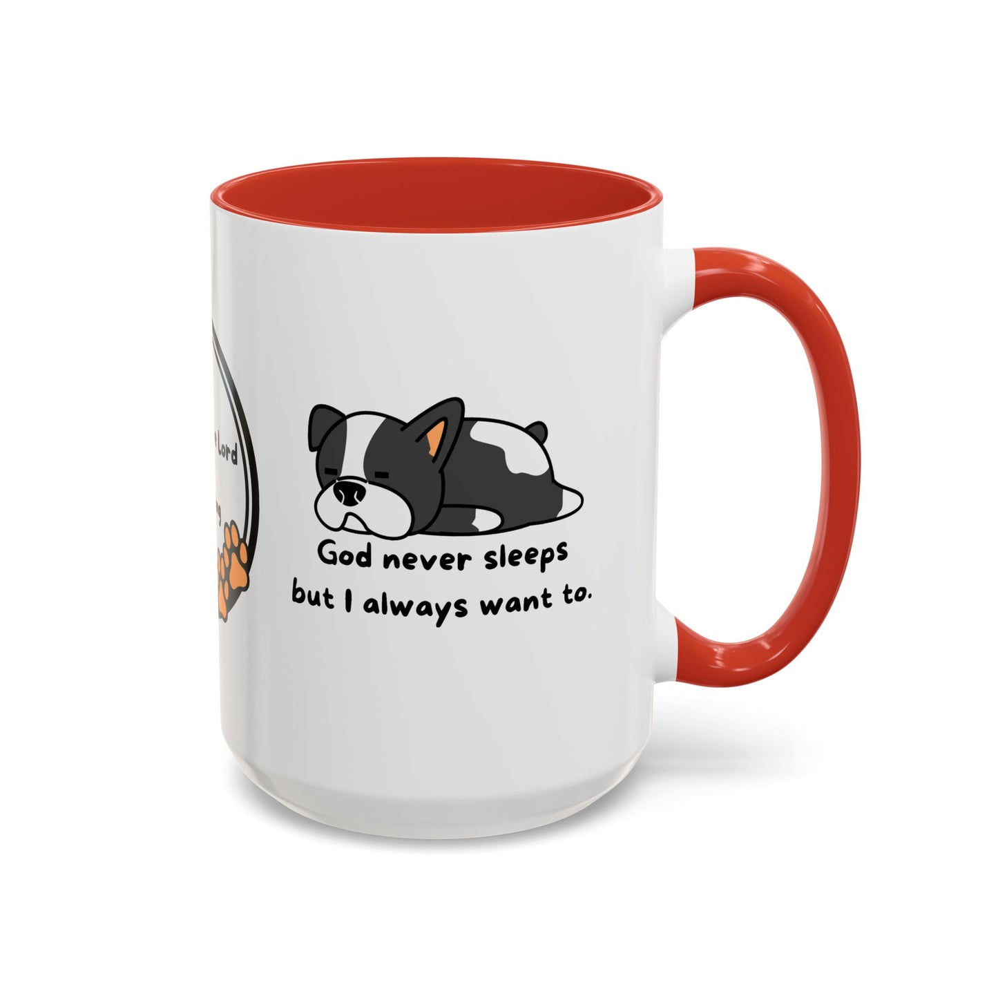Christian ’God never sleeps’ 11 oz and 15oz Accent Mug multiple colors Christian Mug - Mug
