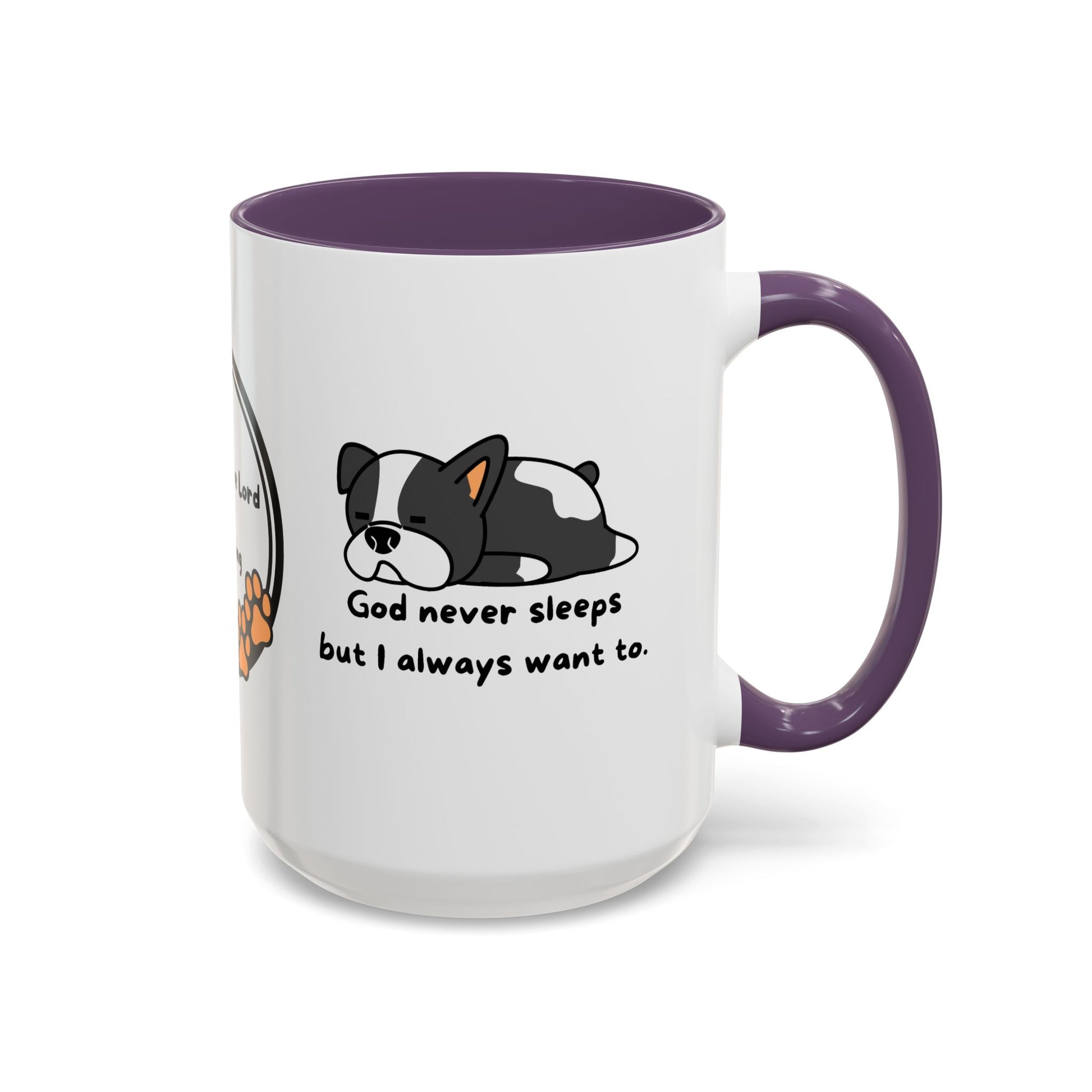 Christian ’God never sleeps’ 11 oz and 15oz Accent Mug multiple colors Christian Mug - Mug