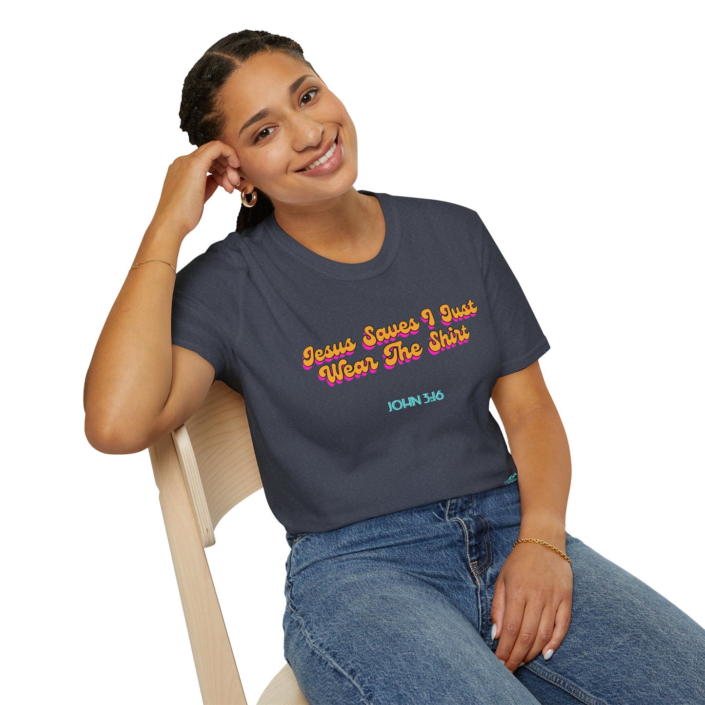 "Jesus Saves, I just Wear the Shirt" Unisex Cotton Softstyle T-Shirt