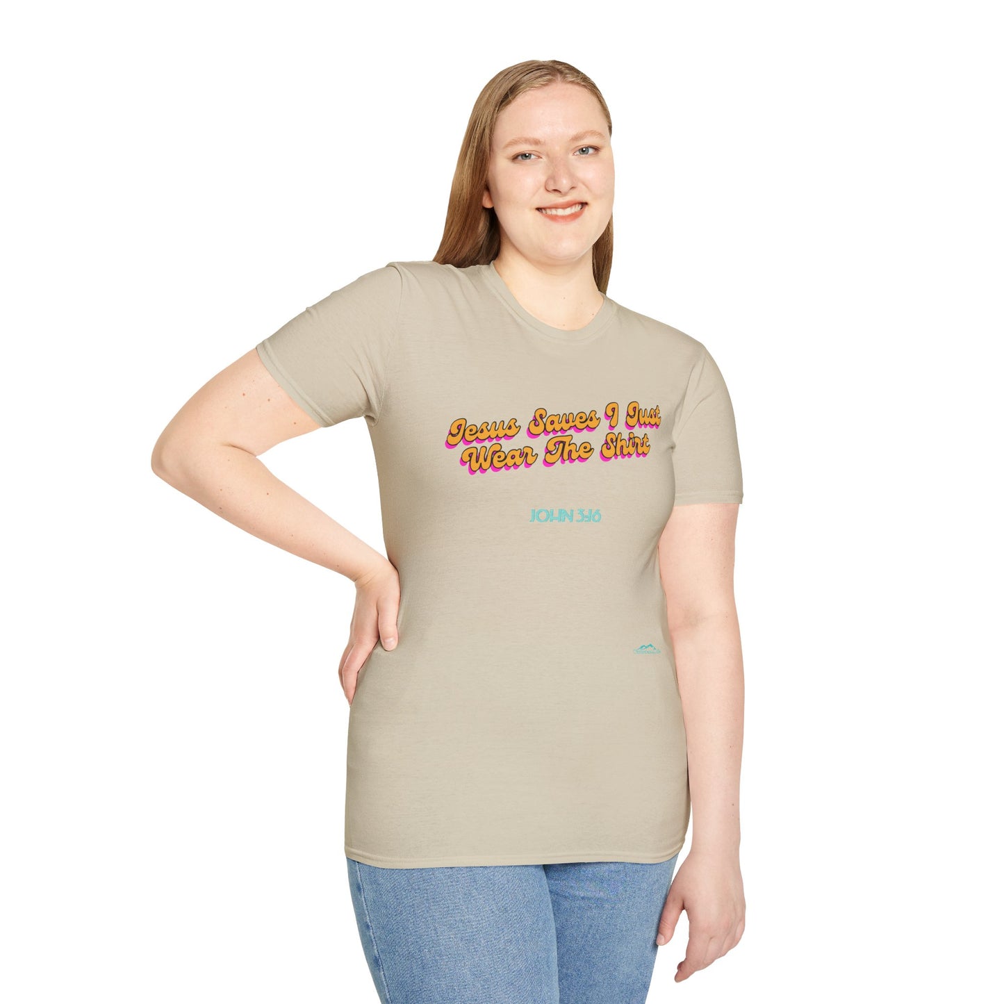 "Jesus Saves, I just Wear the Shirt" Unisex Cotton Softstyle T-Shirt