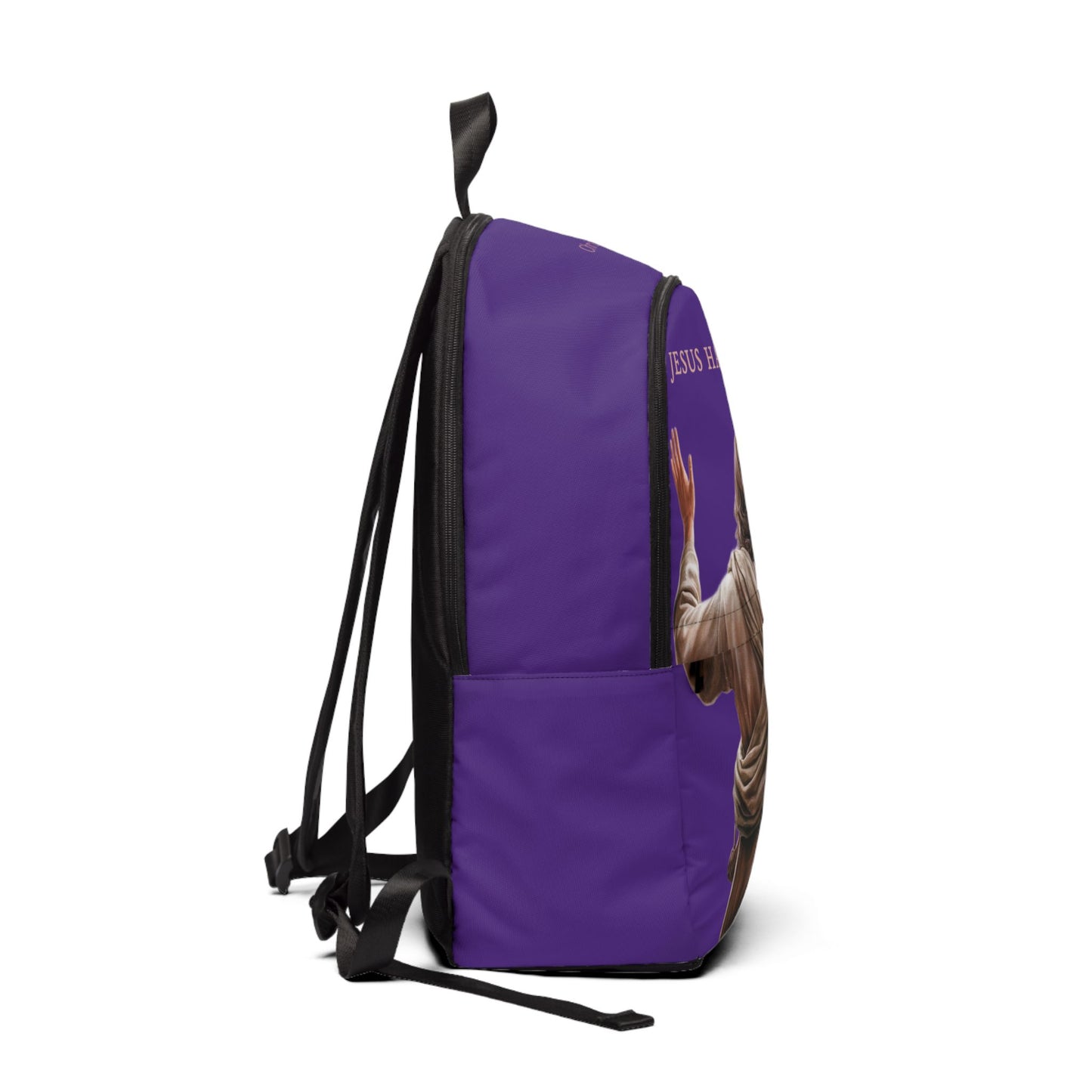 ’Jesus Has My Back’ Graphic design Christian Backpack (purple) - One size - Bags