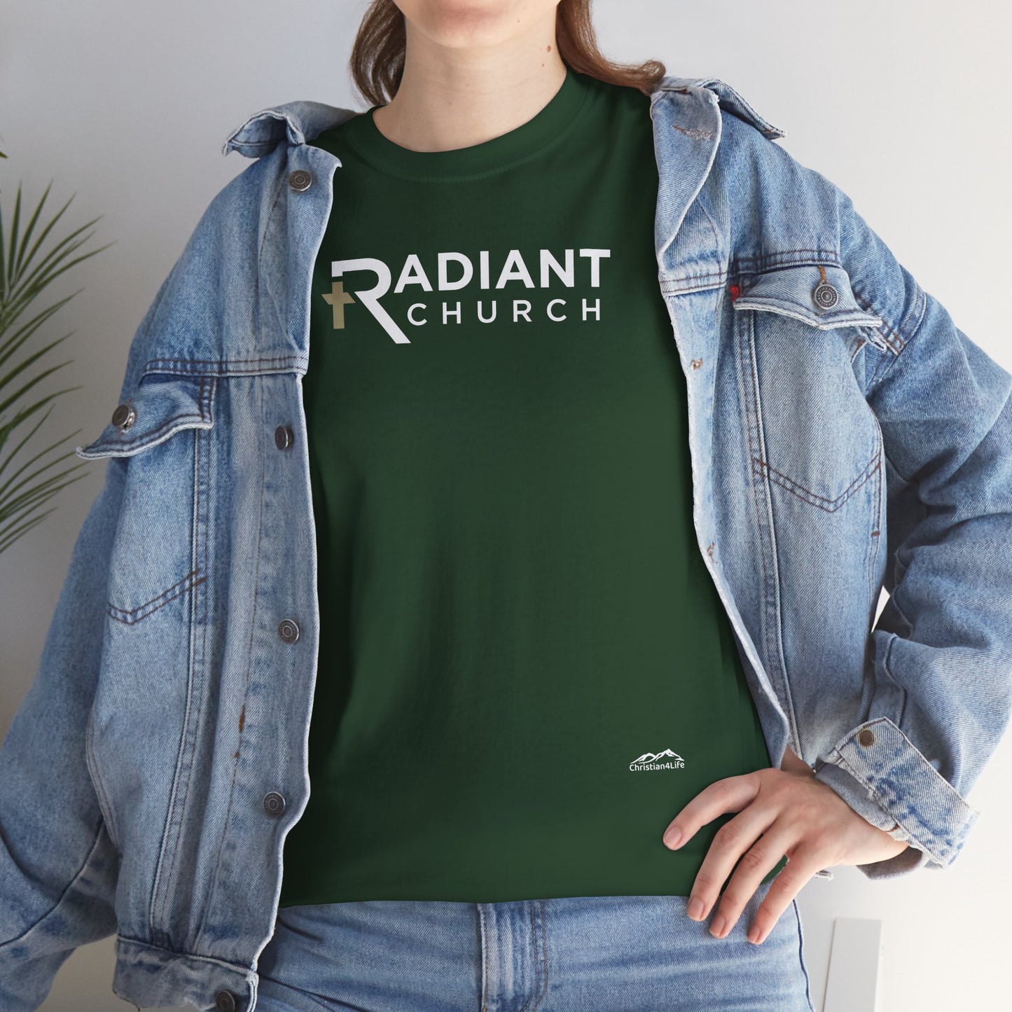 Radiant Church Unisex Cotton Tee | Comfortable Casual Wear, Faith-Based Apparel, Church Events, Gift for Believers, Everyday Style