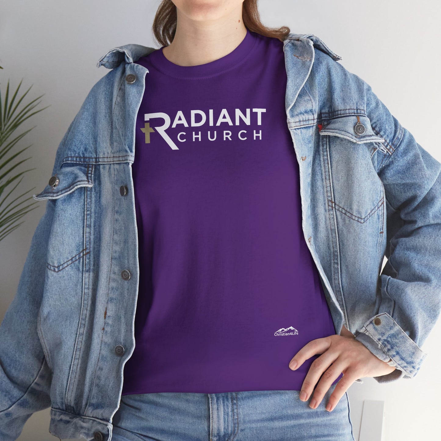 Radiant Church Unisex Cotton Tee | Comfortable Casual Wear, Faith-Based Apparel, Church Events, Gift for Believers, Everyday Style