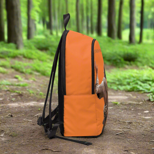 ’Jesus Has My Back’ Graphic design Christian Backpack (crusta warm orange) - One size - Bags
