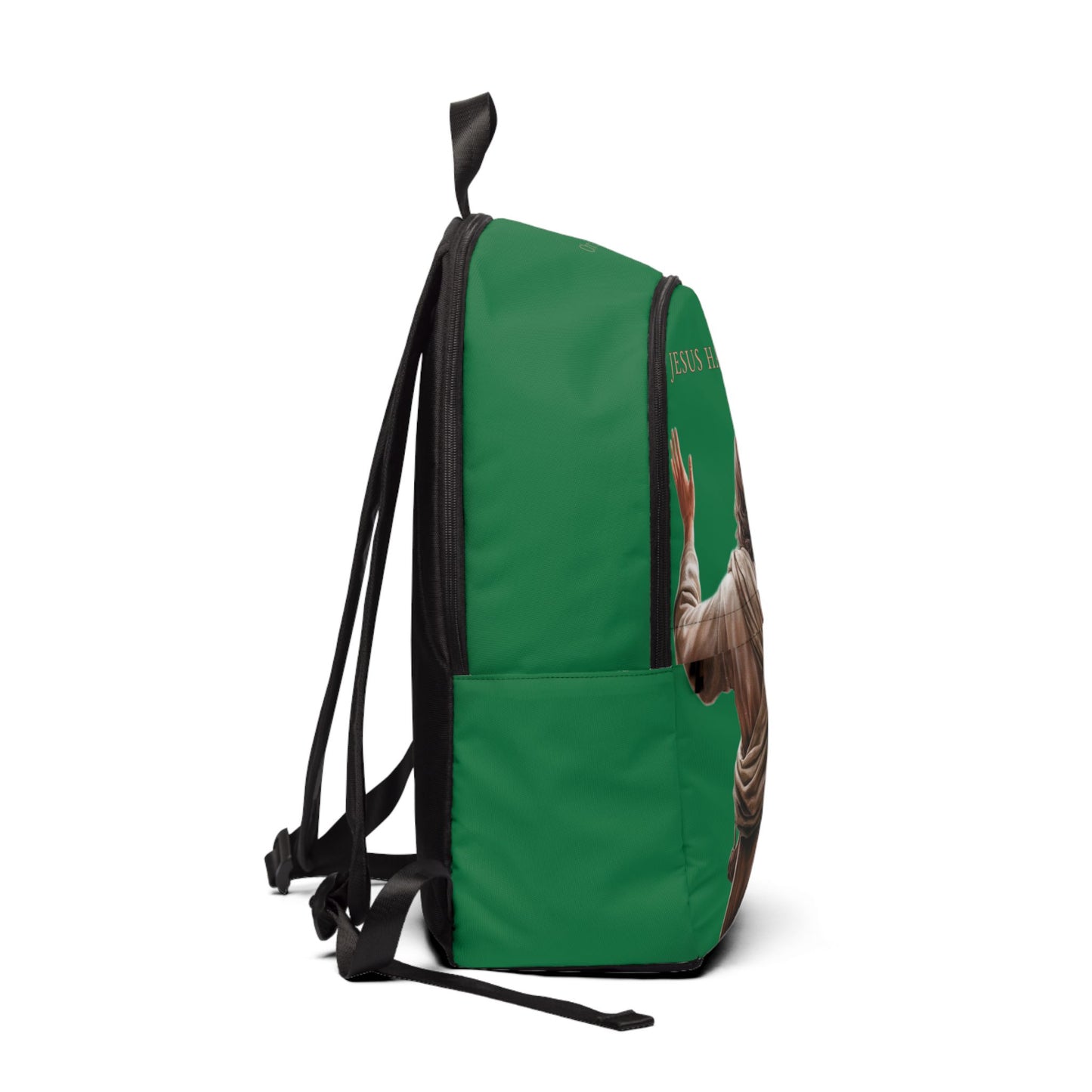 ’Jesus Has My Back’ design Christian Backpack (dark green) - One size - Bags