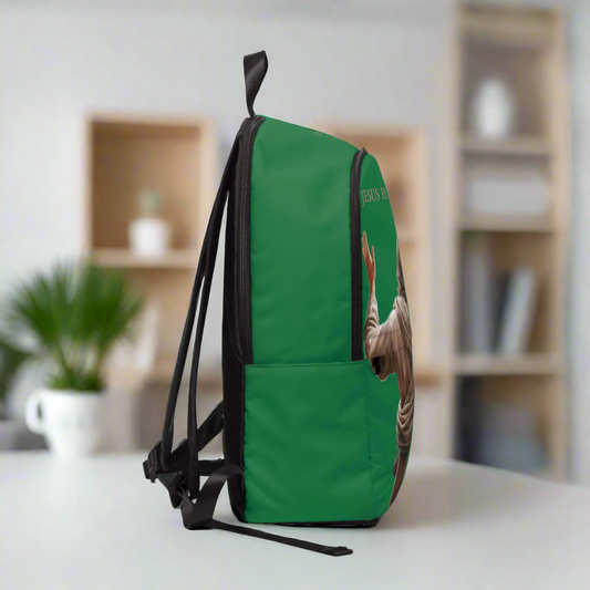 ’Jesus Has My Back’ design Christian Backpack (dark green) - One size - Bags