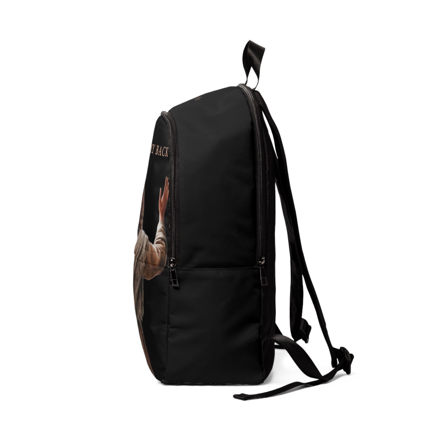’Jesus Has My Back’ Graphic design Christian Backpack (black) - One size - Bags